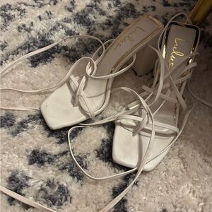 Lulu's White Strappy Women's Heels